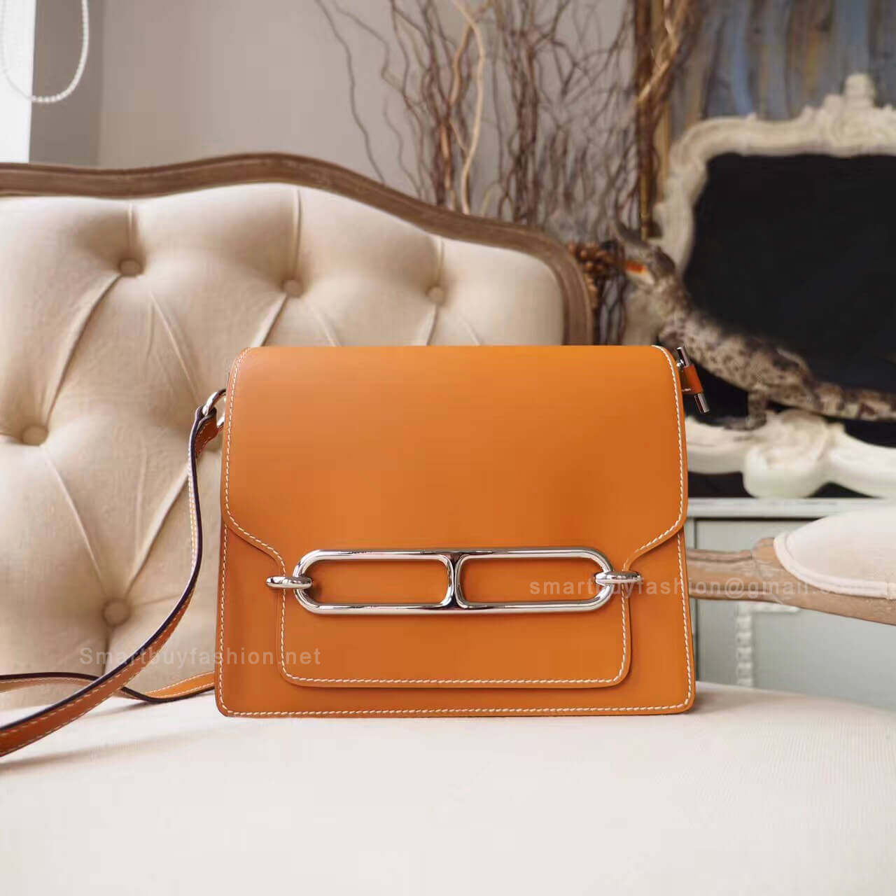 Hermes Roulis 23 Bag in ck21 Natural Sable Vache PHW